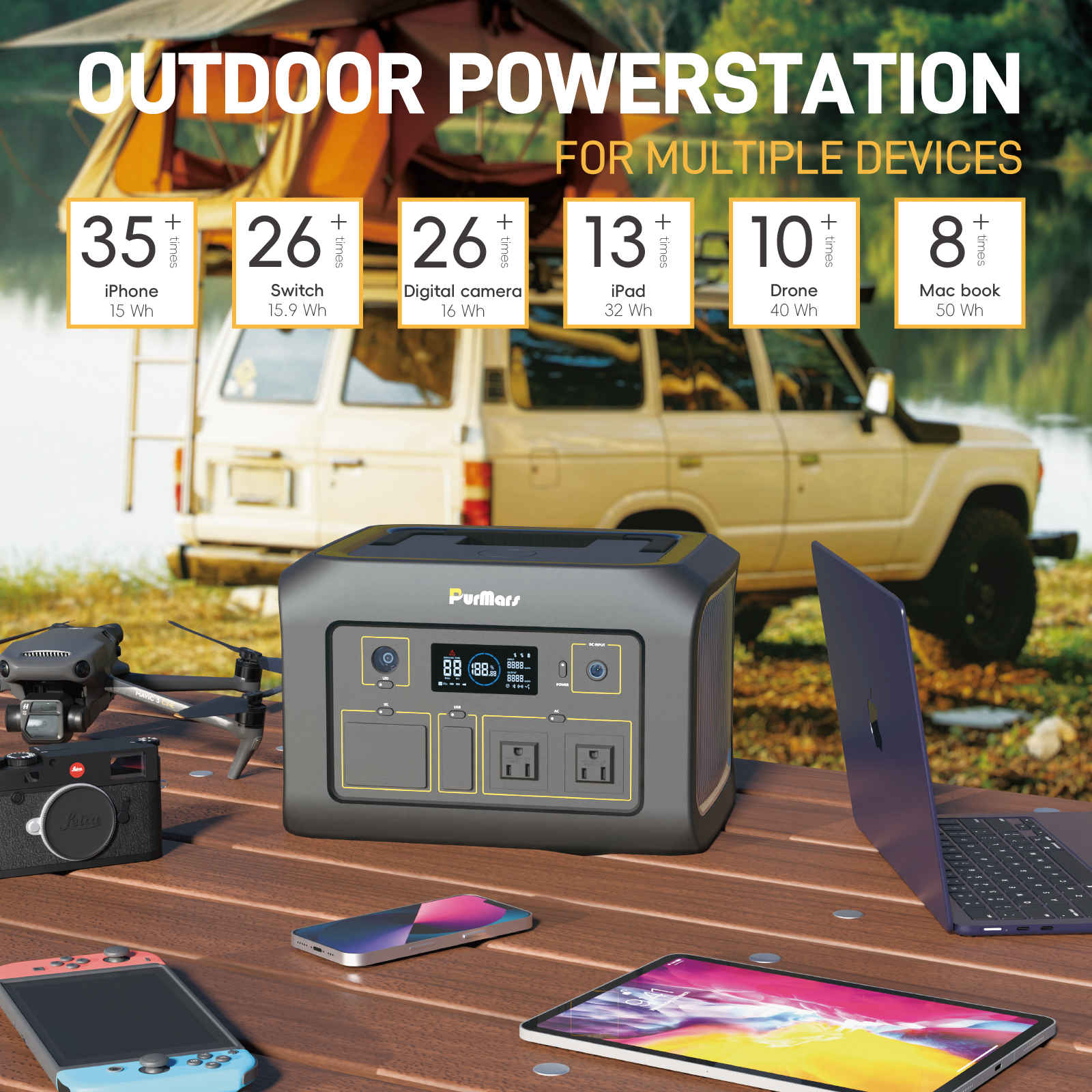 Portable Power Station B600|600W|Wireless Charging|Bidirectional Inverter