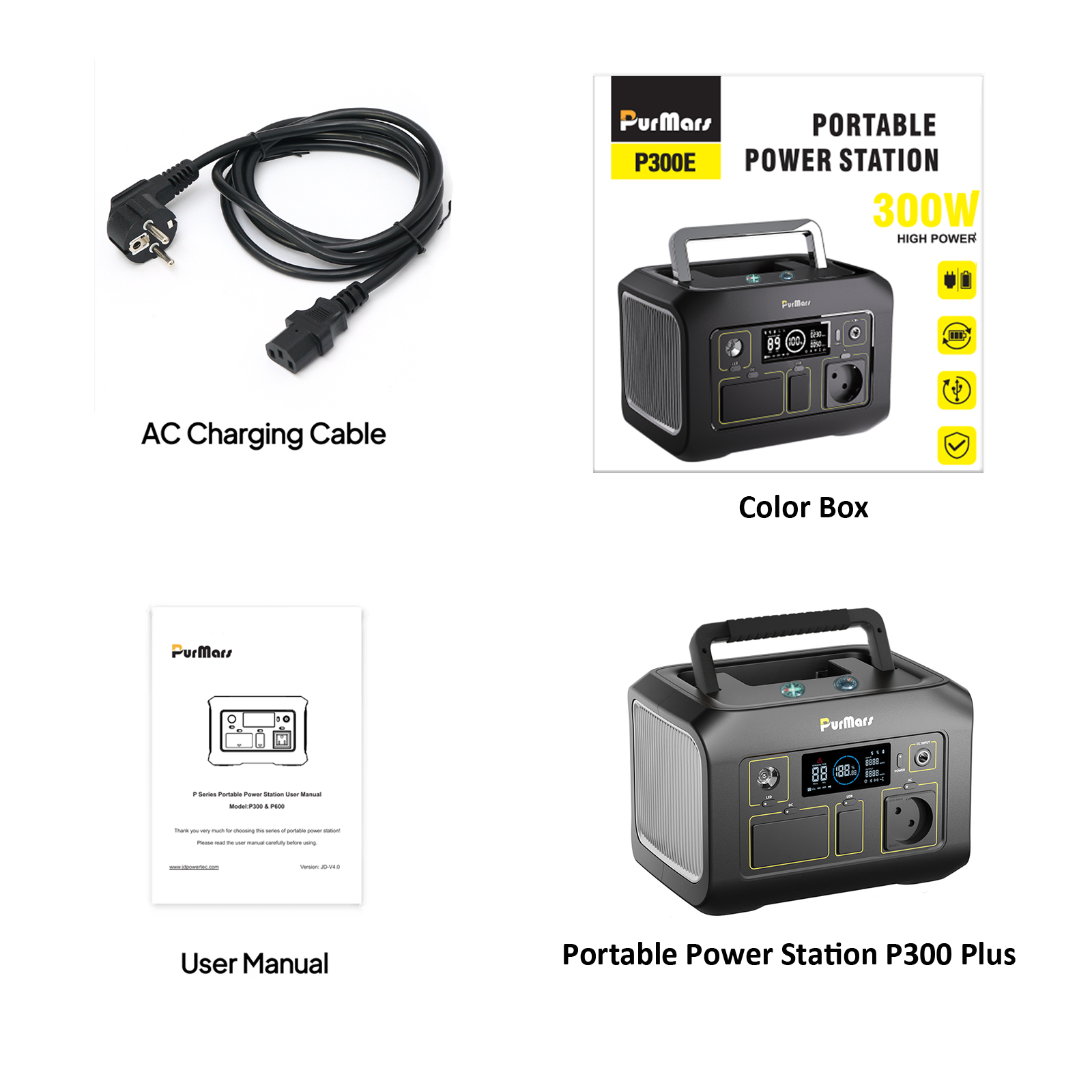 Estación de energía portátil P300 plus|300W|compresor& Termómetro